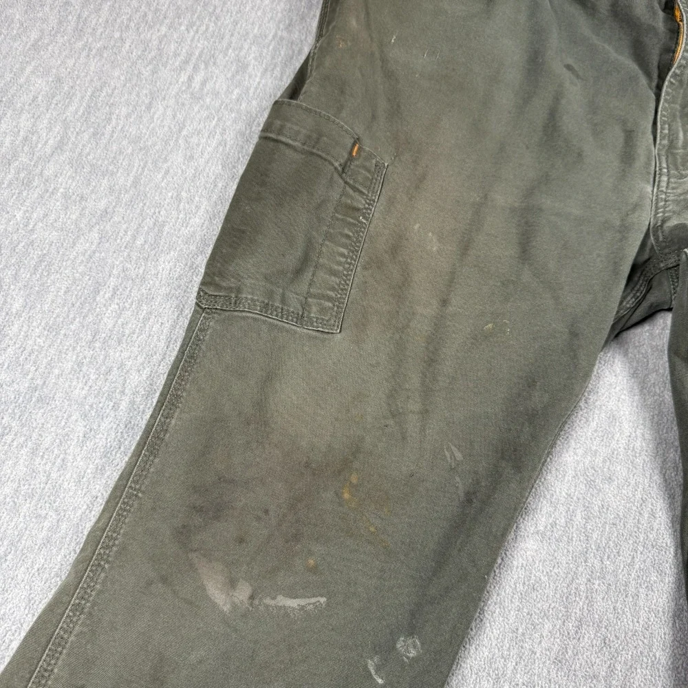 Ariat Pants Mens 40x30 Green Rebar M4 Relaxed Straight Canvas Work Utility Cargo